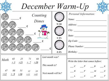Preview of December Warm-Up