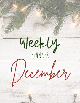 Preview of December Weekly Planner