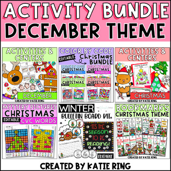 Preview of December Winter Activity Bundle - Math, Literacy, Writing, Crafts and MORE!