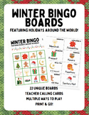 December/Winter Bingo (Featuring Holidays Around the World!)