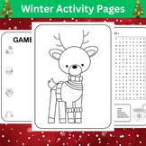 December Winter Holiday No Prep Activities Packet K-2nd Grades
