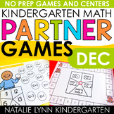 December Winter Kindergarten Math Partner Games for Math C