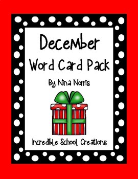 Preview of December Word Cards