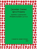 December Word Problems: Addition and Subtraction Problems 