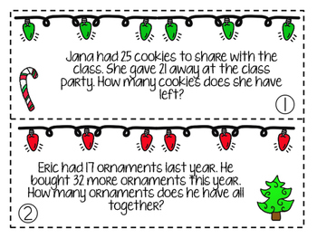 December Word Problems Freebie By Hilary Young 