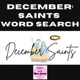 December Word Search: Catholic Saints