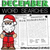 December Word Searches {differentiated}