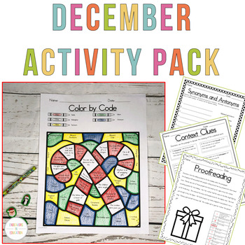 Preview of December Worksheets and Activities | Packet for Fast Finishers