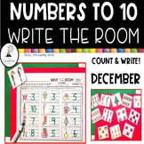 December Write the Room Numbers to 10 Christmas math center