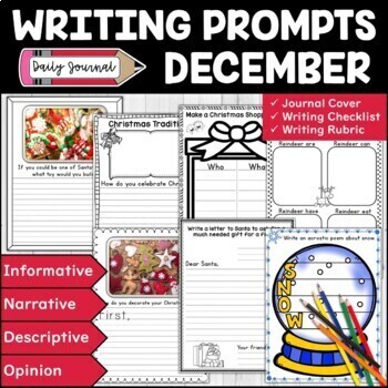 December Writing Prompts | December Writing Center | Christmas & Winter