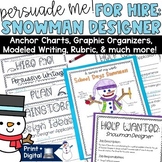 Winter Writing Prompt Snowman Persuasive Project February 