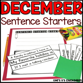December Writing Activity: Interactive Sentence Starters by Mrs V's ...