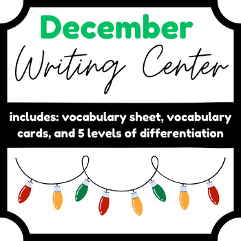 Preview of December Writing Center Differentiated for Primary Grades