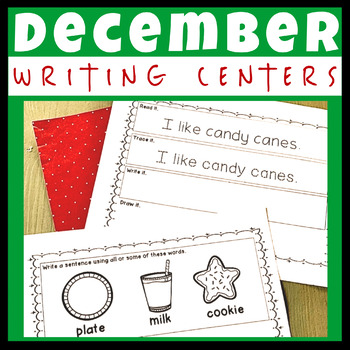 December Writing Centers for Kindergarten by Create 25 Printables