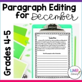 December Writing: Daily Paragraph Editing Worksheets