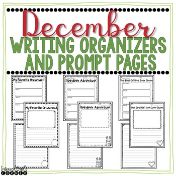 December Writing Organizers and Prompt Pages by Inspired Owl's Corner