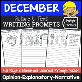 December Writing Picture Prompts | December Journal Prompt