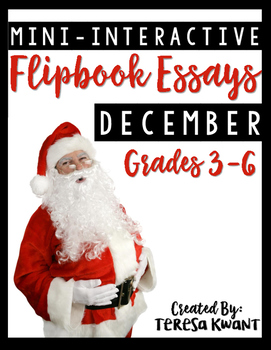 Preview of December Writing Projects for 3rd, 4th, 5th, and 6th grades CCSS aligned