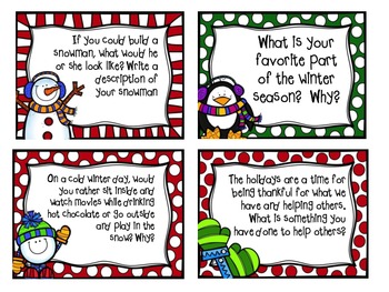 December Writing Prompts by Rebecca Meyer | TPT