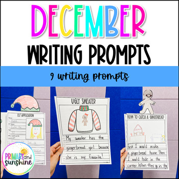 December Writing Prompts by Primary and Sunshine | TPT