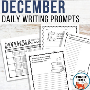 December Writing Prompts Winter NO PREP Daily Journal | TpT