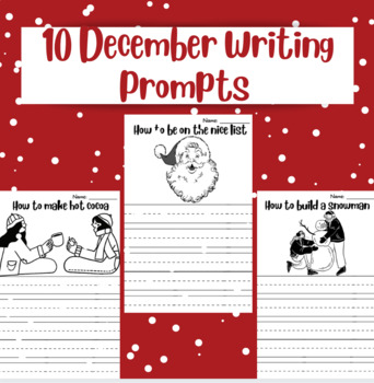 December Writing Prompts by Mrs Banks | TPT