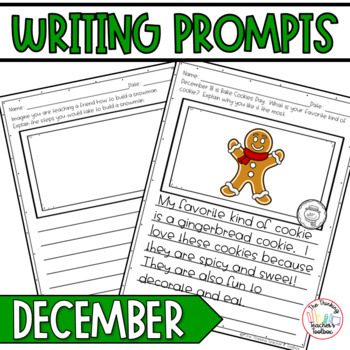 December Writing Prompts by The Thinking Teacher's Toolbox | TPT