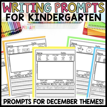 December Writing Prompts | Christmas | Winter Journals for Kindergarten