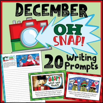 Preview of December Writing Prompts - Christmas Writing Prompt - Creative Narrative Writing