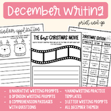 December Writing Prompts, Comprehension, Writing Prompts, 