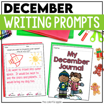 December Writing Prompts - Daily Journal Prompts by The Colorful Apple