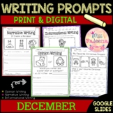December Writing Prompts | Print & Digital | Google Slides