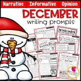 December Writing Prompts | Real-World & Draw & Write Formats | PDF & GOOGLE