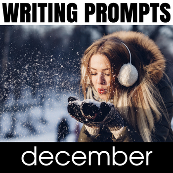 Preview of December Writing Prompts about Winter, Christmas, Hanukkah
