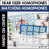 December and Christmas Homophones Center Dear Deer Homopho
