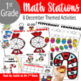 December and Christmas Math Centers for 1st Grade