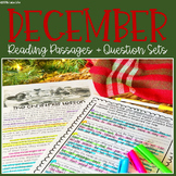 December and Christmas Reading Passages + Question Sets fo