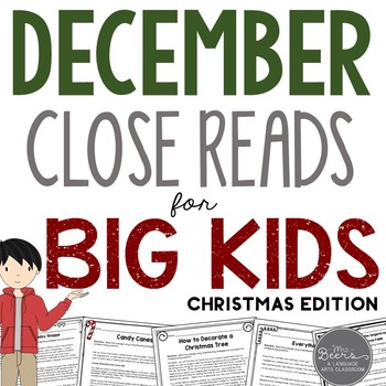 Preview of December and Christmas Reading Passages with Comprehension Questions
