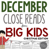 December and Christmas Reading Passages with Comprehension