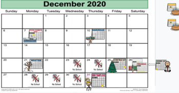 Preview of December calendar with ULS symbolstix