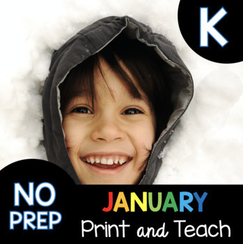 Preview of January distance learning packs for kindergarten - Winter worksheets