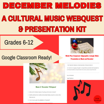 Preview of December's Melodies: A Cultural Music Webquest & Presentation Kit
