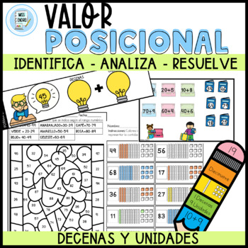 Preview of Decenas y Unidades | Tens and ones Spanish Worksheets