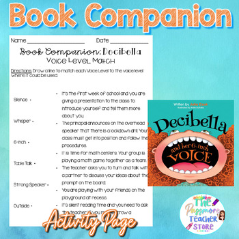 Preview of Decibella Companion Book Activity l Voice Level Match l Voice Level Chart