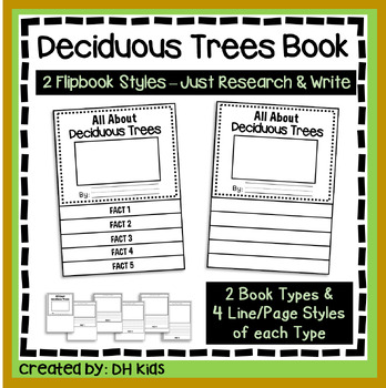 Preview of Deciduous Tree Report, Nature Flip Book Research Project, Spring Writing Project