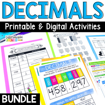 Preview of Adding and Subtracting Decimals Place Value, Comparing Decimals Anchor Chart