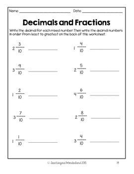 grade 4 decimal activity packet by teaching in a wonderland tpt