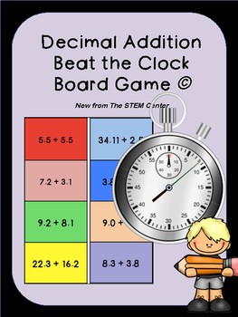 Preview of Decimal Addition Beat the Clock Game