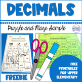 Decimal Addition Puzzle and Subtraction Maze