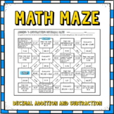 Decimal Addition and Subtraction Math Maze